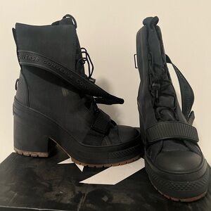 Converse Women's Black Lace-Up Boots